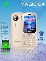 E - tachi Magic E4, 2.4 Inch Display, Dual Sim, Auto Call recording, 2500mAH Battery, - Bakhsh Mobiles